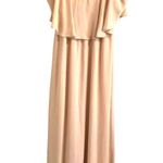 Show Me Your Mumu  Caitlin Ruffle Maxi Bridesmaid Dress Blush Pink Crisp Medium Photo 4