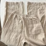 BLANK NYC  Stepping Out Pull On Baggy Linen Wide Leg Neutral Beige Pants M $98 Photo 6