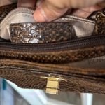 Michael Kors Brown Python Snakeskin & Gold Chain Crossbody Shoulder Bag Photo 8