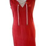 Nautica Red Sleeveless Above the Knee White Rope V-Neck Cotton Shift Dress XS Photo 0