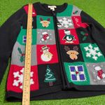 Vtg Bechamel Women Small Christmas Embroidery Holiday Sweater Knitted Jacket Photo 1