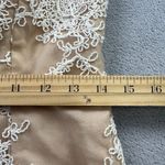 Lulu's Mini Dress White Crochet Lace Bodycon Medium Cocktail Party Night‎ Out Tan Photo 4