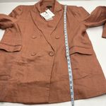 Bardot  100% Linen Oversized Blazer Terracotta Long Sleeve Womens SZ US 10 XL NEW Photo 11