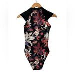 Axesea Flora Retro One Piece Fairy Floral Sleeveless Swimsuit Size 4 Black Photo 3