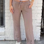 Free People Y2k brown RYKA straight leg hiking casual pants with drawstring waistband sz s / low waist  Photo 3