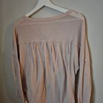 SheIn Thermal Top Long Sleeve V-Neck Button front Casual Neutral Cream Photo 5
