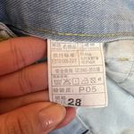 Light Blue Distressed Ripped Denim Y2K Jean Shorts Size 28 Photo 5