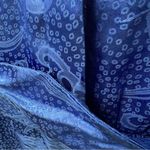 NEW Ronny Kobo Bernice Satin Blue Long Sleeve Faux Wrap Midi Dress Large L NWT Photo 5