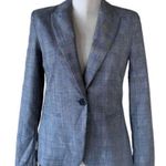 ZARA NWT  BLOGGERS FAV CHECK TAILORED BLAZER GRAY ONE BUTTON Photo 7