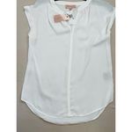 Philosophy Republic Clothing Size XS Ivory Cuffed Short Sleeve Blouse Shirt Photo 2