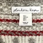 NWOT London Kaye Cropped V Neck Sleeveless Holiday Sweater Gray Size L Photo 2
