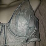 Victoria's Secret  Unlined full coverage Plunge  dusty blue bra 36B NWOT Photo 2