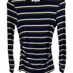 frame denim Frame 70s blue multi striped long sleeve crewneck T-shirt women’s S ￼ Photo 0