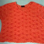 BRITTANY BLACK brocade floral embroidered short sleeve pullover orange size 3XL Photo 0