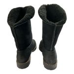 Sorel  Suede Shearling Foldover Tall Black Boots Black Size 7M Photo 2