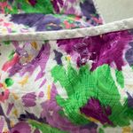 Vintage Floral quilted jacket size 12 Cotton USA spring floral Photo 5