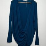 Costa Blanca New! Blue Cross Drape Front Top Size M/L Photo 5