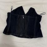 ZARA  Denim Corset Strapless Top XS Photo 3