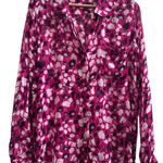 Diane Von Furstenberg  Tiny Pull Lorelei Two Sheer Silk Button Blouse Size 10 Photo 0