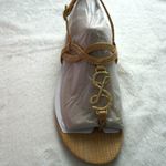 Sam & Libby NIB Pearl Natural Gold Chain Flat Sandals Size 10 Photo 3