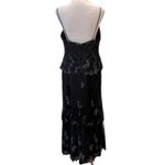Vintage Formal Dress 12 Y2K Black Gown Beaded Holiday Party Long Slipdress 20s Size M Photo 5
