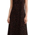 Vintage Cottagecore April Cornell Flax Blend Ditsy Floral Grunge Maxi Dress Sz M Black Size M Photo 1