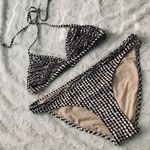 BCBGMAXAZRIA Maxazria triangle ruffle trimmed bikini set Photo 1