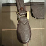 Burberry vintage classic plaid canvas tote with leather trim w/coa Photo 10