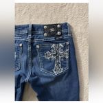 Miss Me Women's Low Rise Jegging Dark Wash Distressed Jeans Size 27 Photo 4