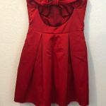 Jill Stuart NWT  Ruby Red Satin Big Bow Dress Photo 8