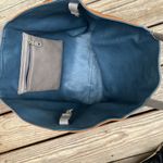 Big Buddha  Two Tone Butterscotch & Gray Large Faux Leather Tote Bag 20” Photo 2