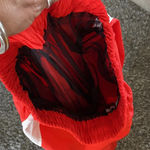 None Red nylon drop crotch joggers fully lined Photo 2