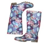 Coach Poppy By  Tall Rain Boots Colorful Abstract Print‎ Women's Size 6 Photo 1