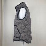J.Crew  Monochrome Black & White Herringbone Quilted Puffer Vest Size Small Photo 6