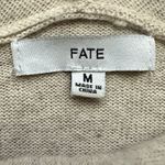 Fate Sweater Women’s Med Cowl Neck Oatmeal Wool Viscose Nylon Cashmere Photo 1