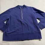 Universal Standard  Zoe Half Zip Funnel Neck Pullover Sweatshirt in Purple M EUC Photo 0