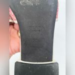 Prada Red White Jacquard canvas logo embroidered quilted leather sandals EU 38.5 Photo 9