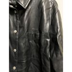 Bagatelle 035-010  Collection Womens XL Black Faux Leather‎ Shacket Shirt Jacket Photo 2