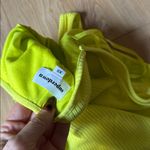 superdown  Neon Yellow Ribbed Tank Top Dress Photo 2