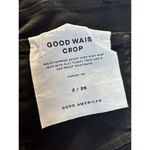Good American  Good Waist Crop Jeans Womens 2/26 Black Stretch High Rise Photo 2