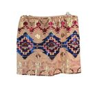 Hot & Delicious  Sequin Aztec Skirt Size Medium Boutique Lined Pull On Photo 0