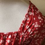 Red and White Casual Dress Size M Photo 6