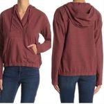 prAna  Farin Pullover Vino Burnt Red Long Sleeve Organic Cotton Hooded Size XS Photo 1