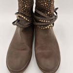Roper Brown Studded Beaded Skye Ankle Cowgirl Boots Booties Size US 7.5 Photo 3
