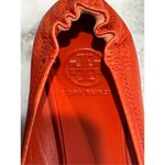Tory Burch Minnie Travel Ballet Flats Red Pebbled Leather Women’s 6 Photo 13
