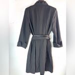 ASOS  12 Classic Wrap Satin Trim Mini Dress - Black Formal Photo 3