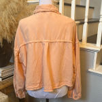 ZARA  Linen Blend Long Sleeve Frayed Button Down Shirt Top Size Large Photo 5