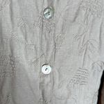 Longaberger Homestead Linen Embroidered Short Sleeve Basket Size Medium Tan Photo 8