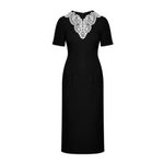 Gucci  Wool Sable Couture Lace Dress Photo 2