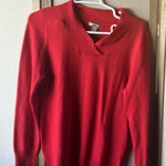 White Stag FINAL MARKDOWN  Red Knit Sweater Cotton Blend large Photo 0